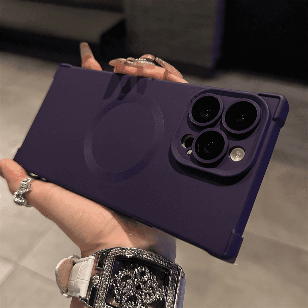 Frosted Magnetic with Four Corners Protection Case Cover for iPhone