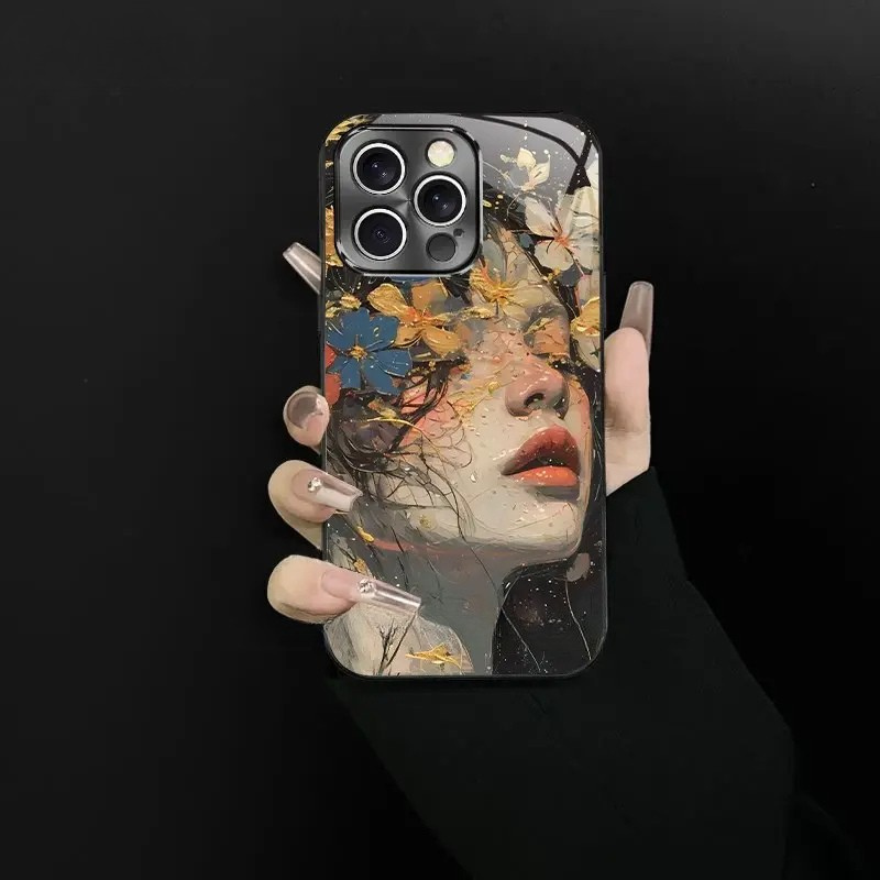 Oil Painting Style Portrait Case Kit for iPhone - Get a FREE Exquisite Diamond Bracelet!🔥