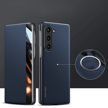 Business Flip Leather Case Cover for Samsung Fold Series