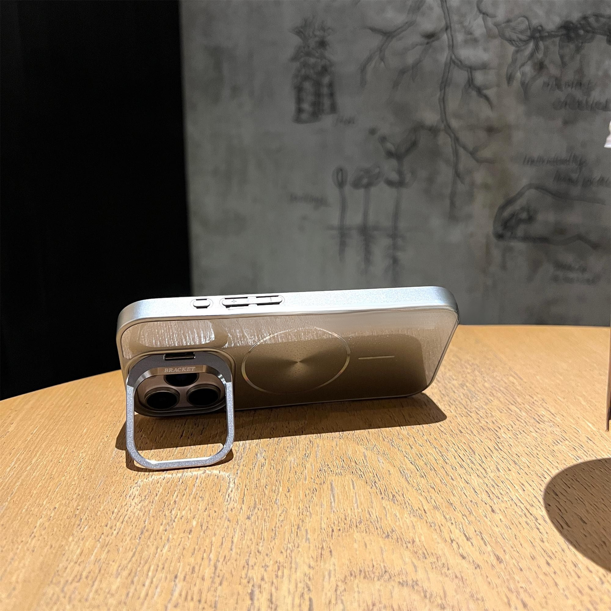 Glitter Metal Lens Folding Protective Frame Case Cover for iPhone