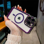 Anti-collision Transparent Magnetic Case Cover for iPhone