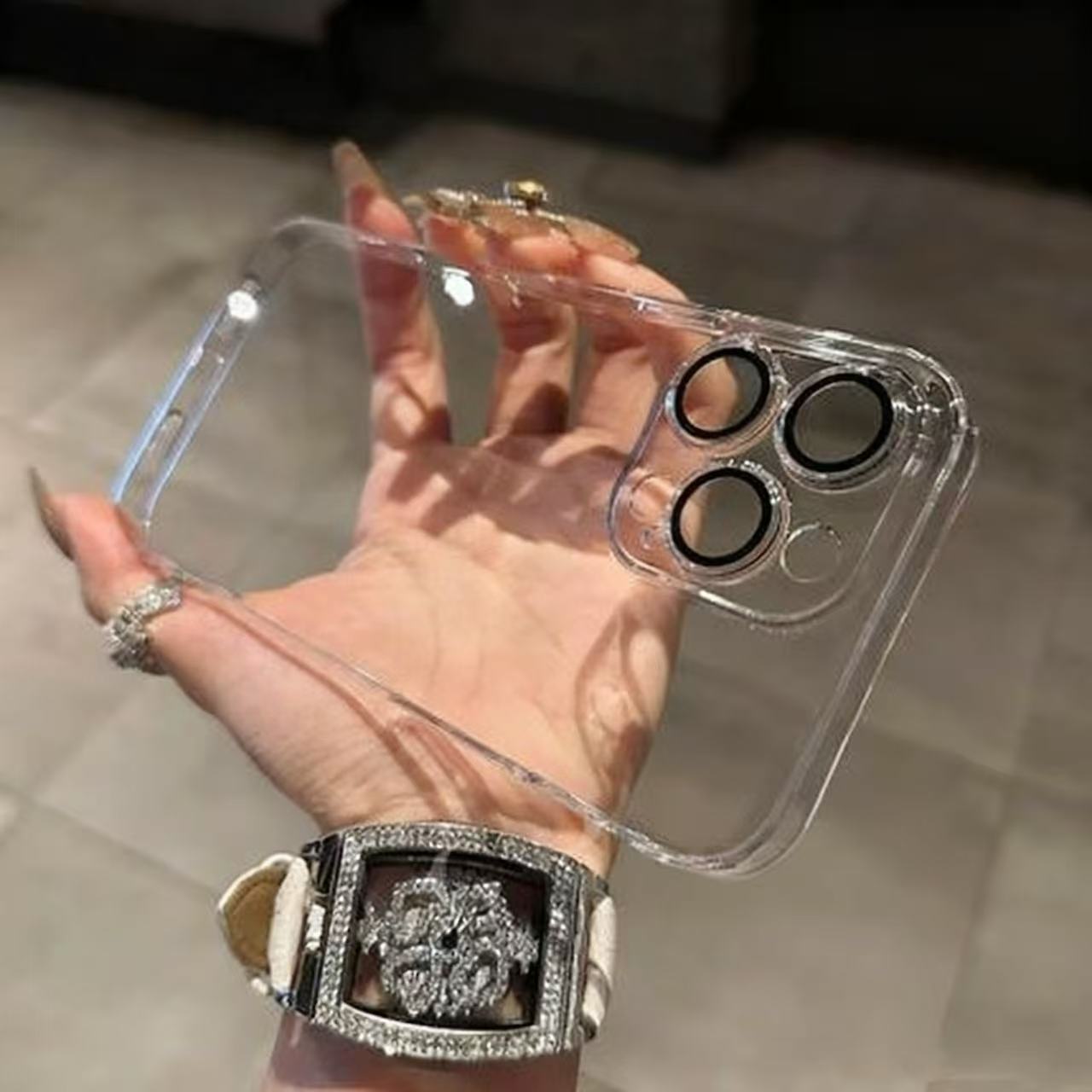 Translucent PC Anti-oxidation Case Cover for iPhone