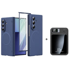 Satin-Finish Magnetic Hinge Screen-Covering Case Cover for Samusng Fold Series