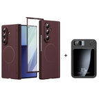 Satin-Finish Magnetic Hinge Screen-Covering Case Cover for Samusng Fold Series