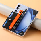 Multifunctional Card Case and Portable Wrist Strap Case Cover for Samsung Fold Series
