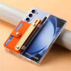 Multifunctional Card Case and Portable Wrist Strap Case Cover for Samsung Fold Series