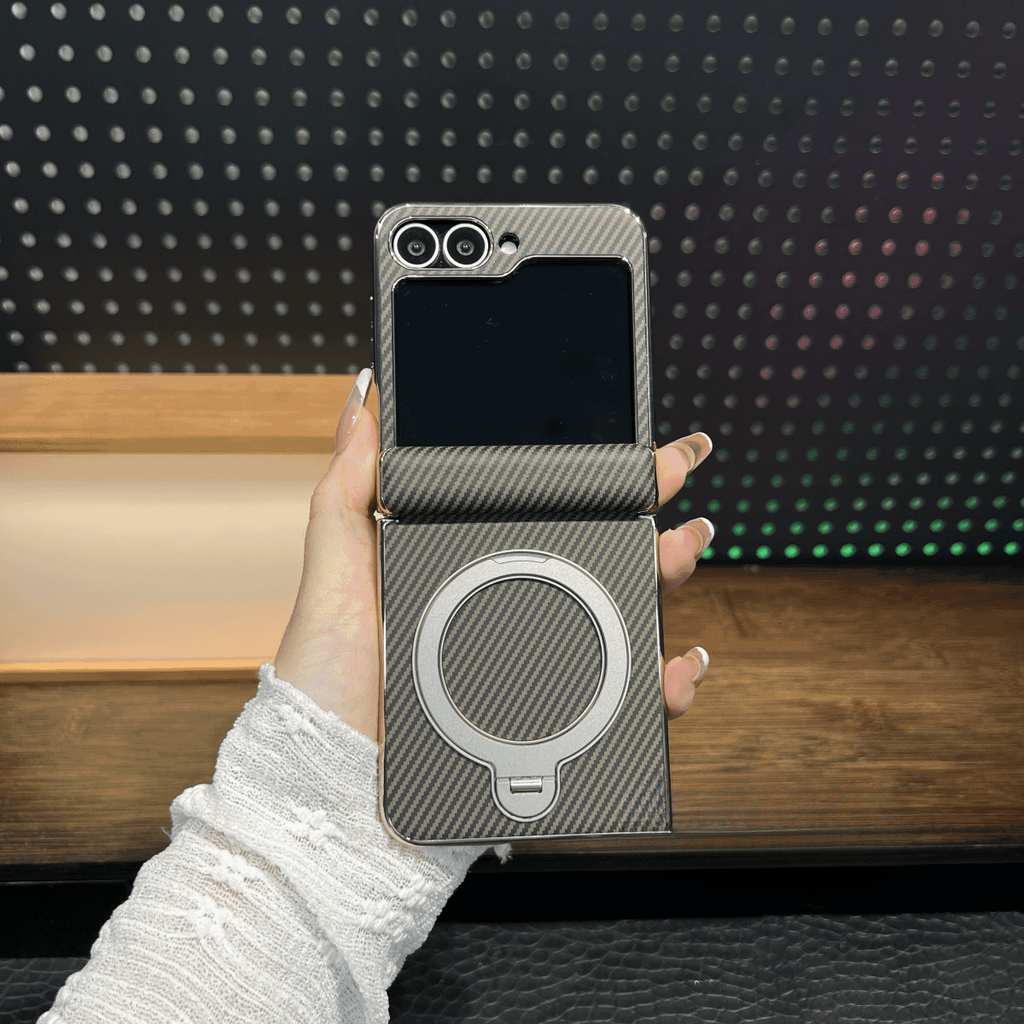 Carbon Fiber Hinge Protective Case Cover for Samsung Flip Serie