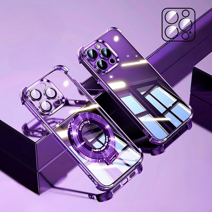 Electroplated Stand Thickened Protective Case Cover for iPhone
