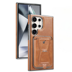 Leather Magnetic Card Case Cover for Samsung S Series