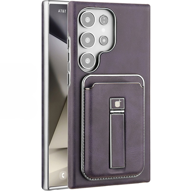 Leather Magnetic Card Case Holder Case Cover for Samsung S Series