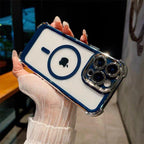 Anti-collision Transparent Magnetic Case Cover for iPhone