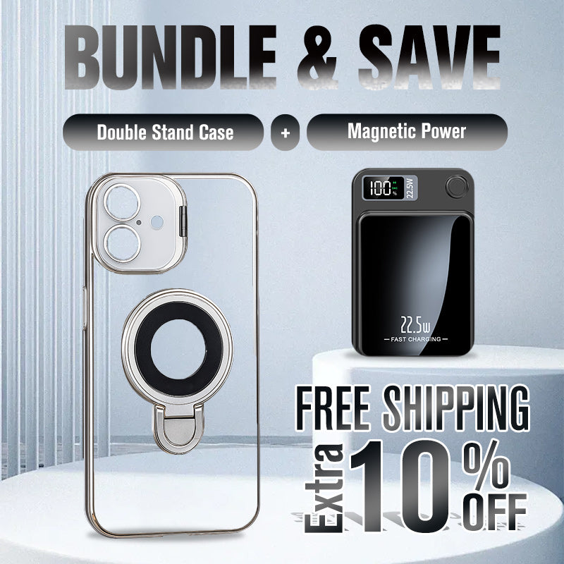 Double Stand Case Cover for iPhone - Buy 2: FREE SHIPPING🛫 & 40% OFF 2nd🔥