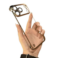 Transparent Semi-Covered Electroplated Slim Case Cover for iPhone
