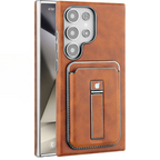 Leather Magnetic Card Case Holder Case Cover for Samsung S Series