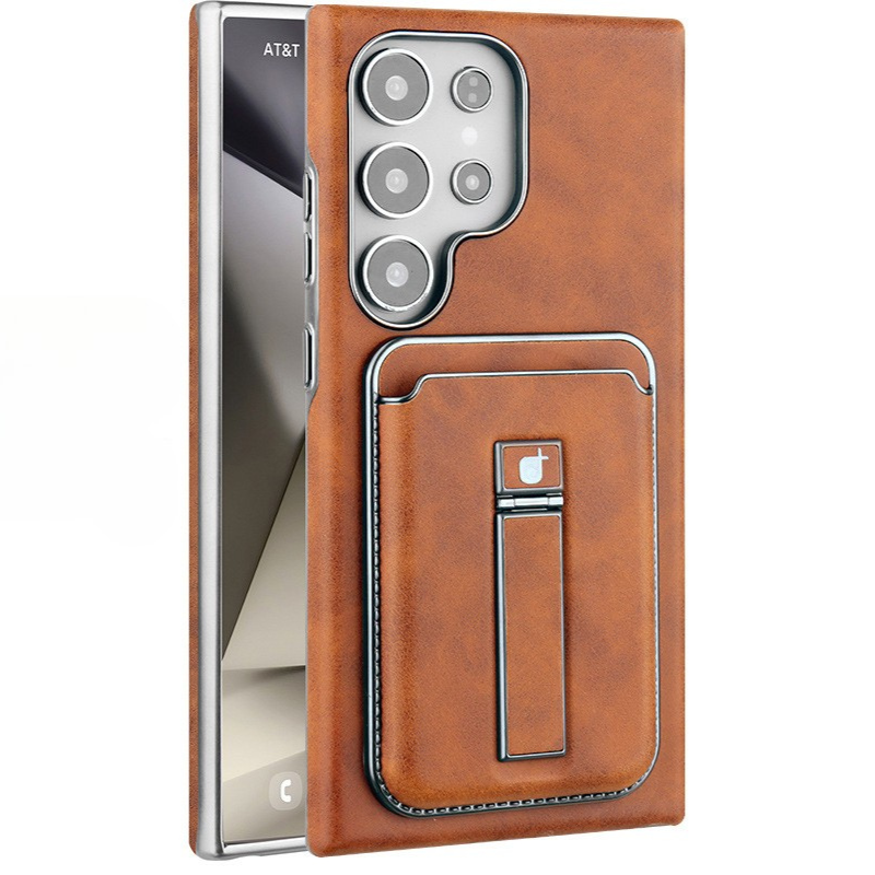 Leather Magnetic Card Case Holder Case Cover for Samsung S Series