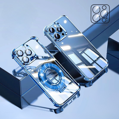Electroplated Stand Thickened Protective Case Cover for iPhone