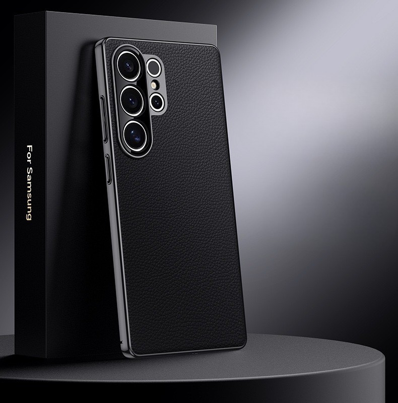 Hidden Magnetic Ring Luxury Leather Case Cover for Samsung S Series