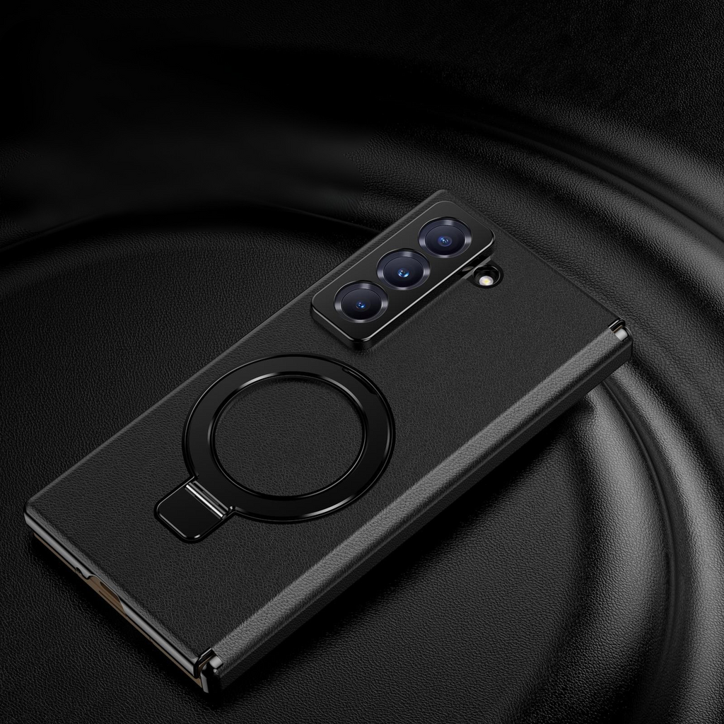 Hinged Full-coverage Protective Leather Case Cover for Samsung Fold Series