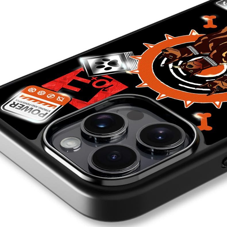 Gilt Glass Doberman Pinscher Patterned Case Cover for iPhone