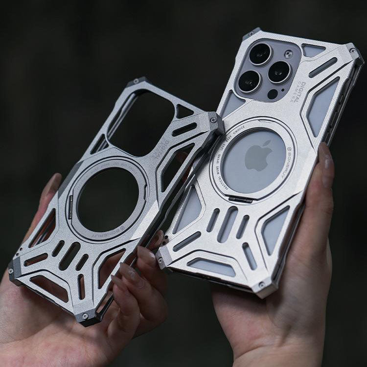 External Alloy Skeleton Case Cover for iPhone