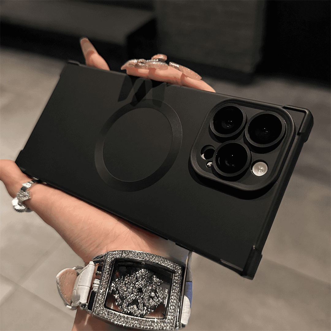 Frosted Magnetic with Four Corners Protection Case Cover for iPhone