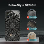 Black Five-angle Flower Case Cover for iPhone - Get a FREE Exquisite Diamond Bracelet!🔥