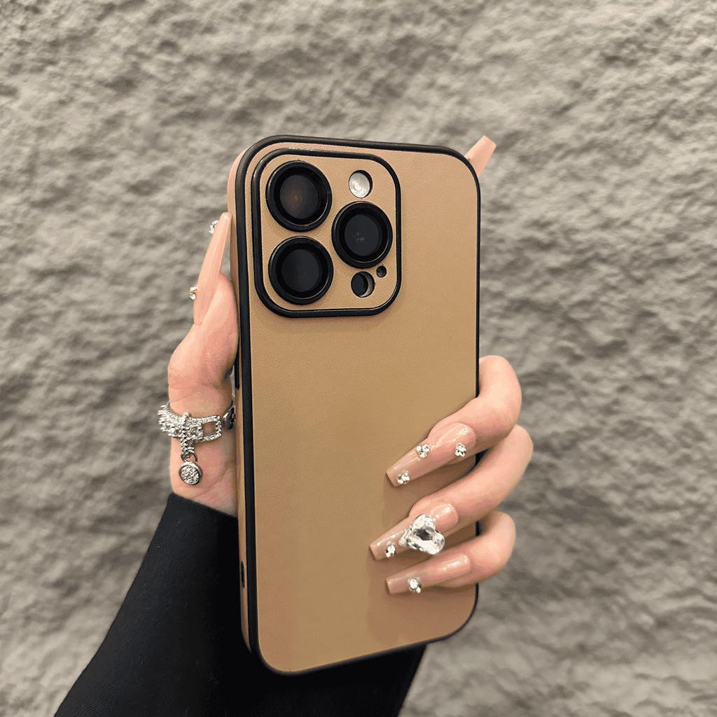 Leather Lens Protective Frame Case Cover for iPhone——🔥Second Item at 40% Off