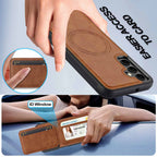 Magnetic Holder Card Case Cover for Samsung S Series