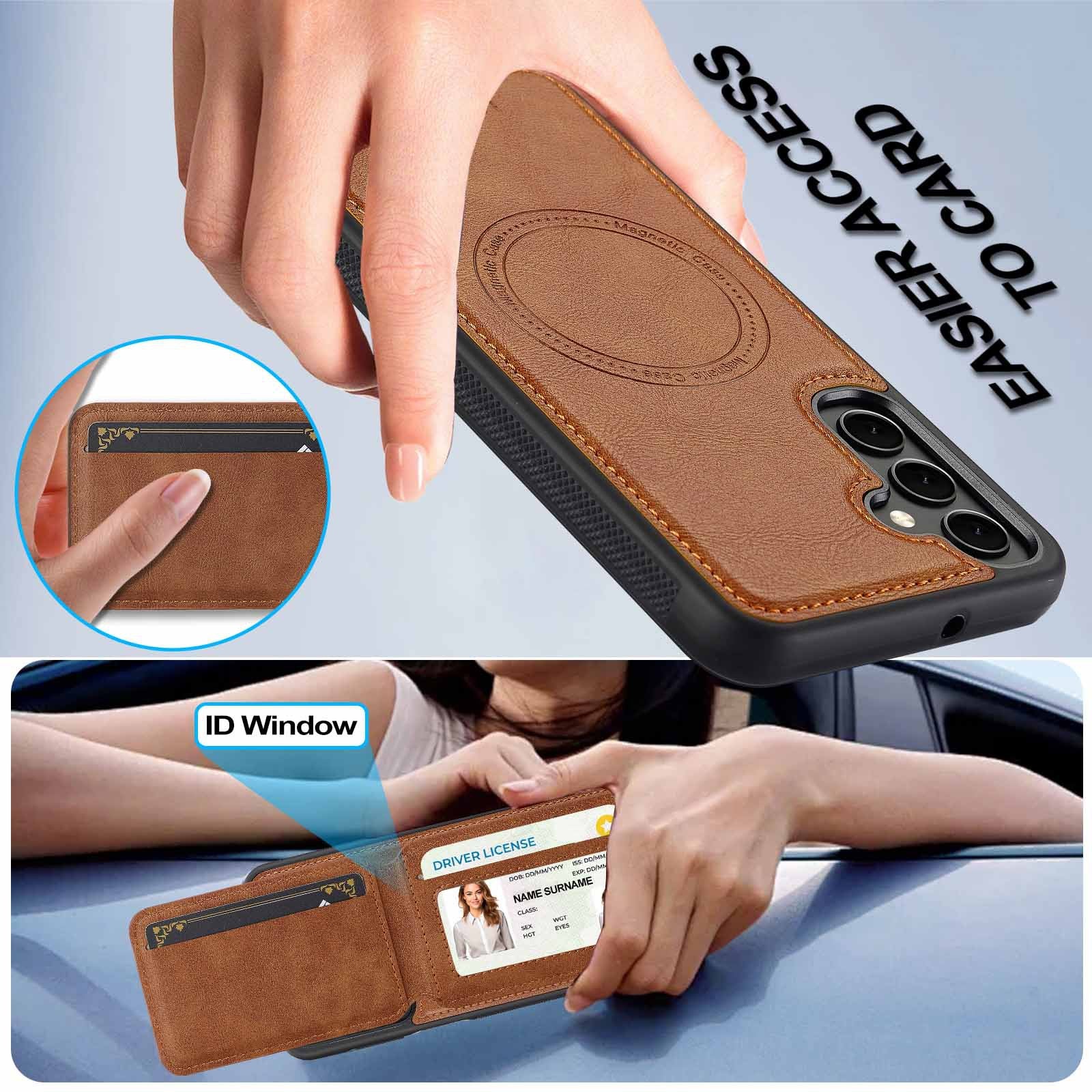 Magnetic Holder Card Case Cover for Samsung S Series