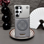Premium Leather MagSafe Samsung Galaxy Case with 360° Ring Stand