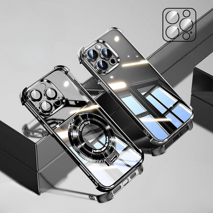 Electroplated Stand Thickened Protective Case Cover for iPhone