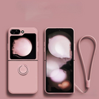 Liquid Soft Silicone Miniature Finger Buckle Case Cover for Samsung Flip Series