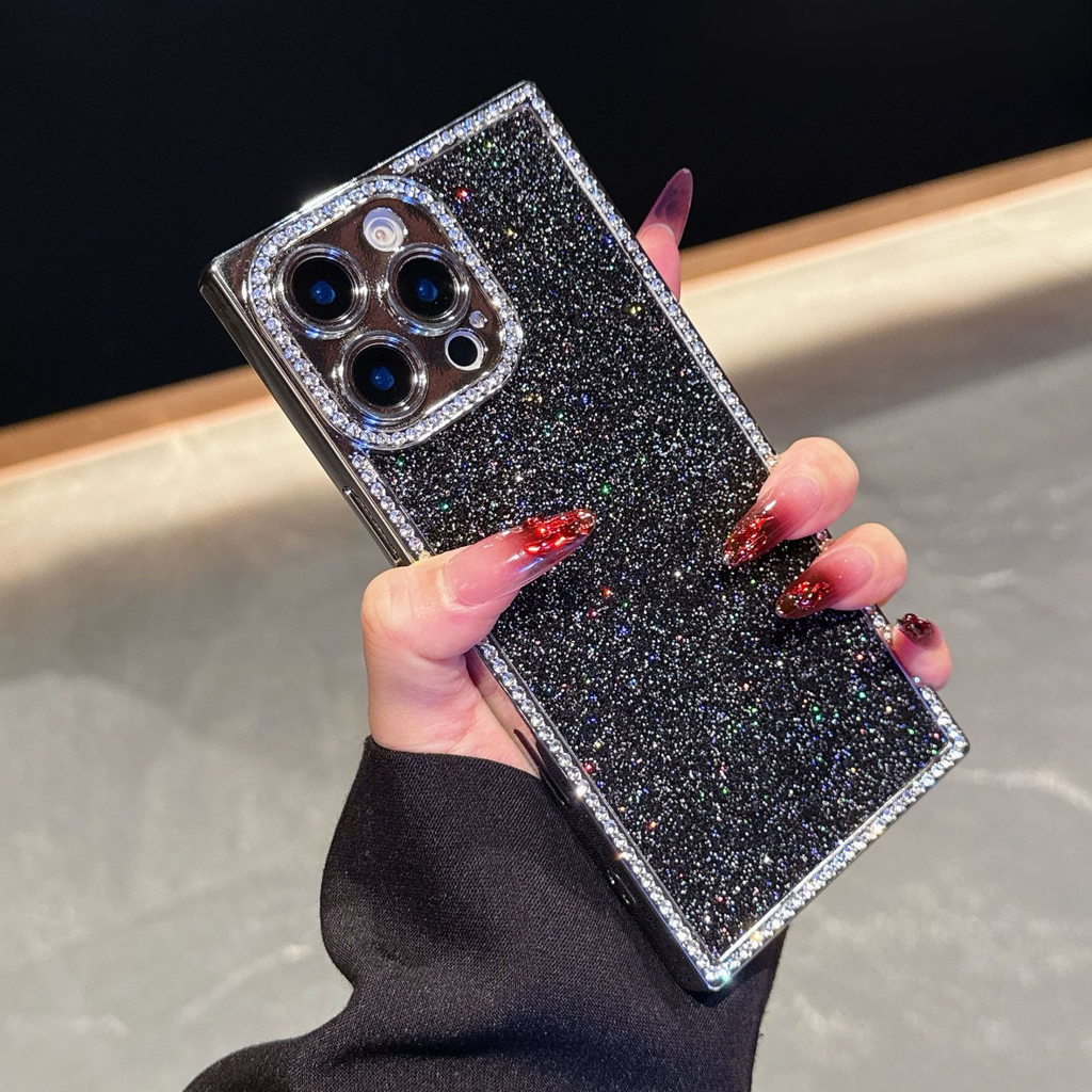 Glitter Powder with Diamond Case Cover for iPhone