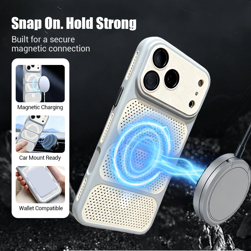 Breathable Honeycomb Vent MagSafe iPhone Case