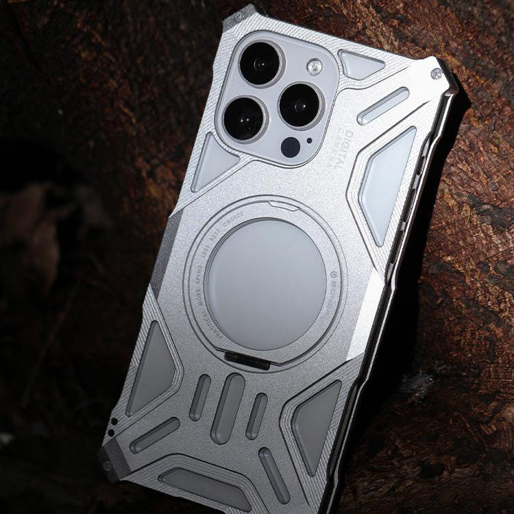 External Alloy Skeleton Case Cover for iPhone