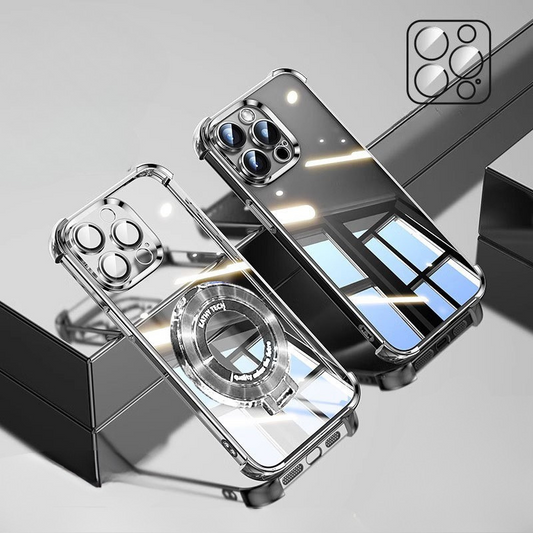 Electroplated Stand Thickened Protective Case Cover for iPhone