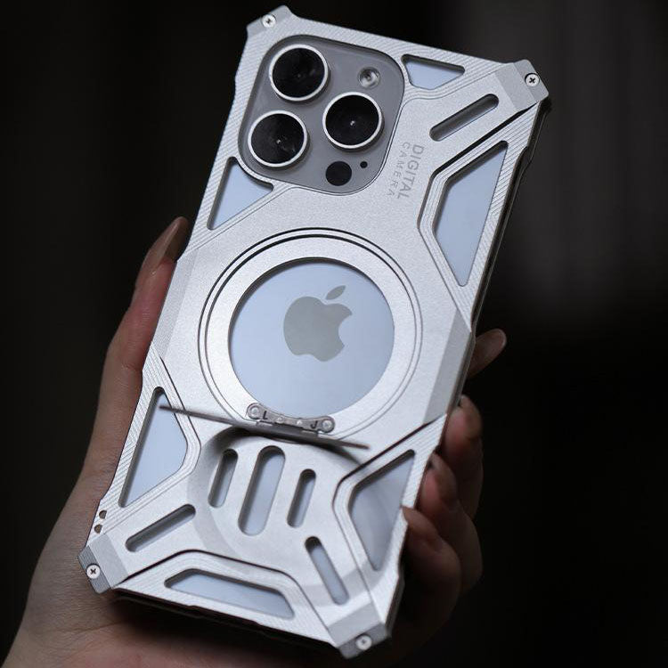 External Alloy Skeleton Case Cover for iPhone