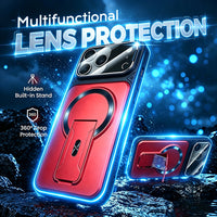 Multifunctional Lens Protection Case with Invisible Stand & Camera Protection for iPhone