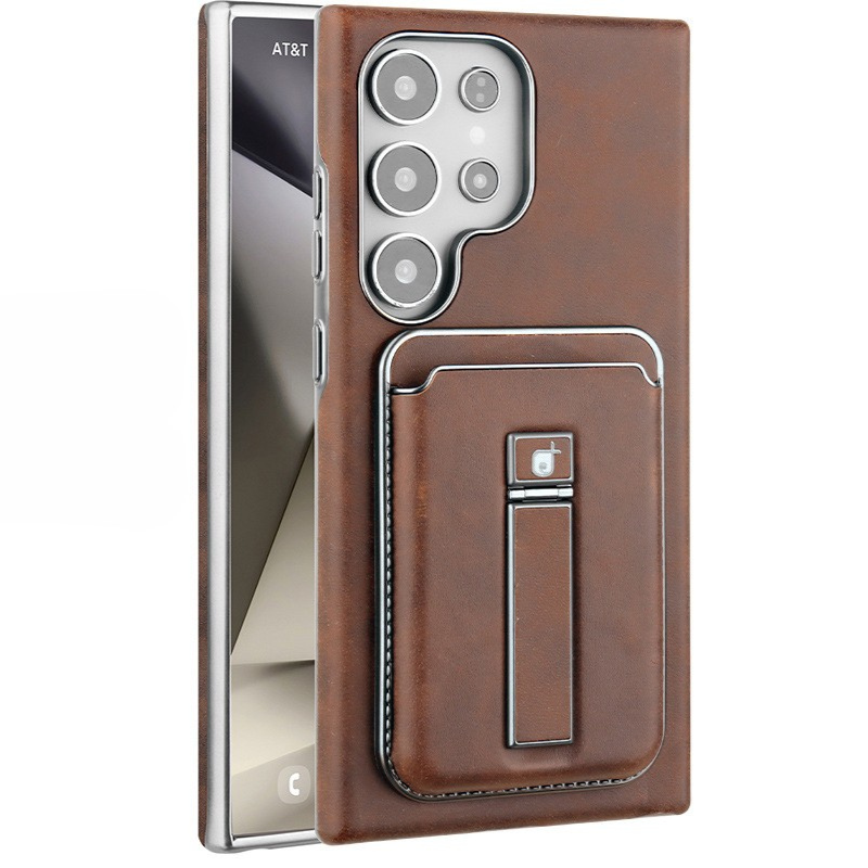 Leather Magnetic Card Case Holder Case Cover for Samsung S Series