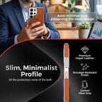 Leather-backed Magnetic Folding Stand Case for Samsung S Series