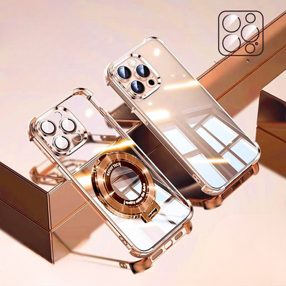 Electroplated Stand Thickened Protective Case Cover for iPhone