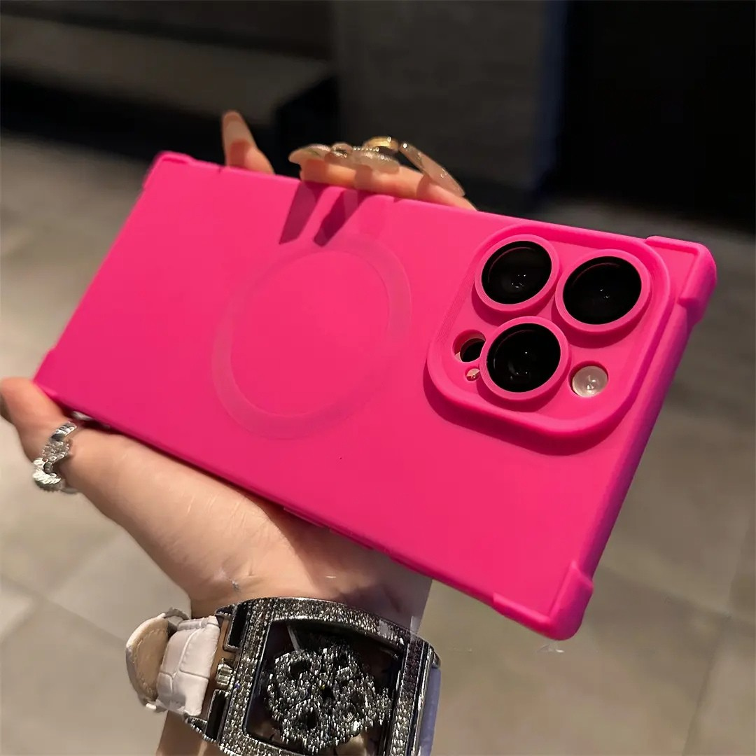 Frosted Magnetic with Four Corners Protection Case Cover for iPhone