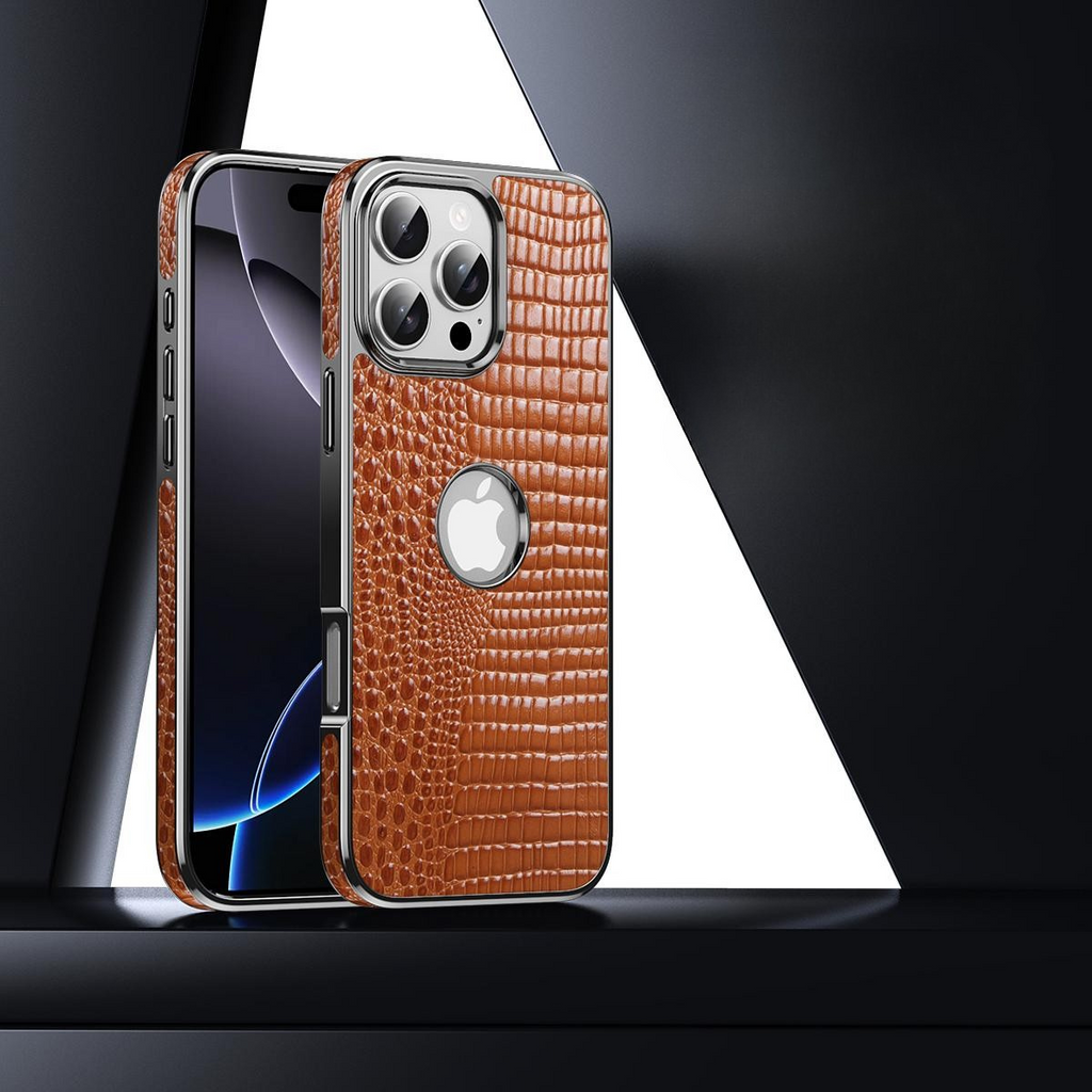 Crocodile Leather Case Cover for iPhone