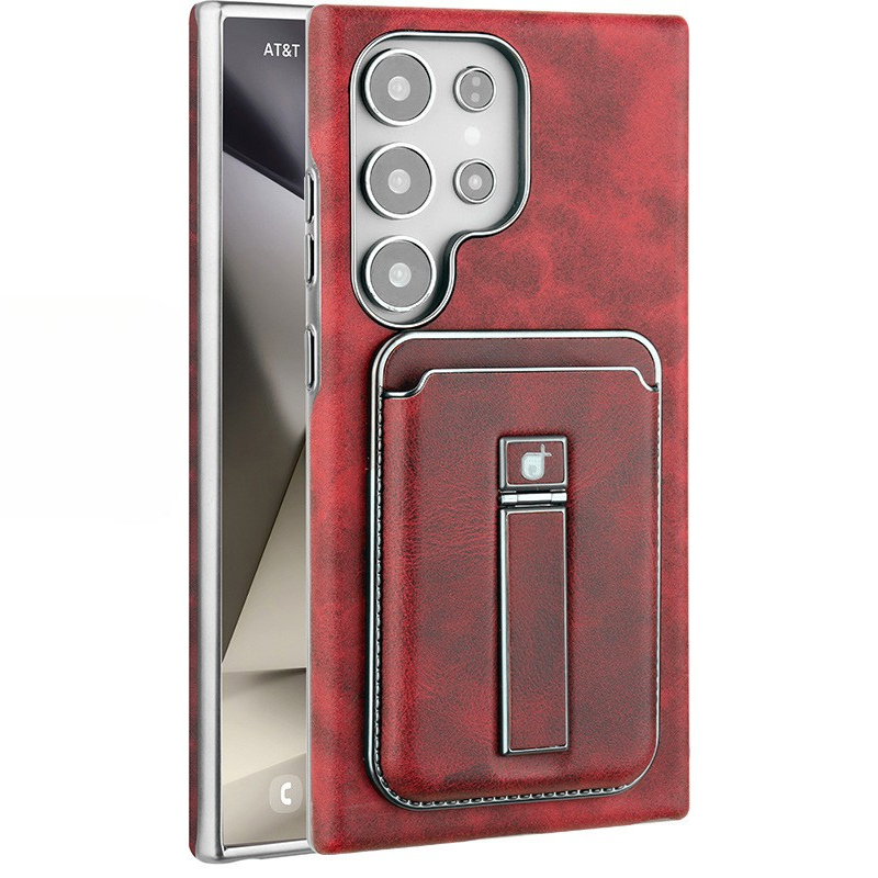 Leather Magnetic Card Case Holder Case Cover for Samsung S Series