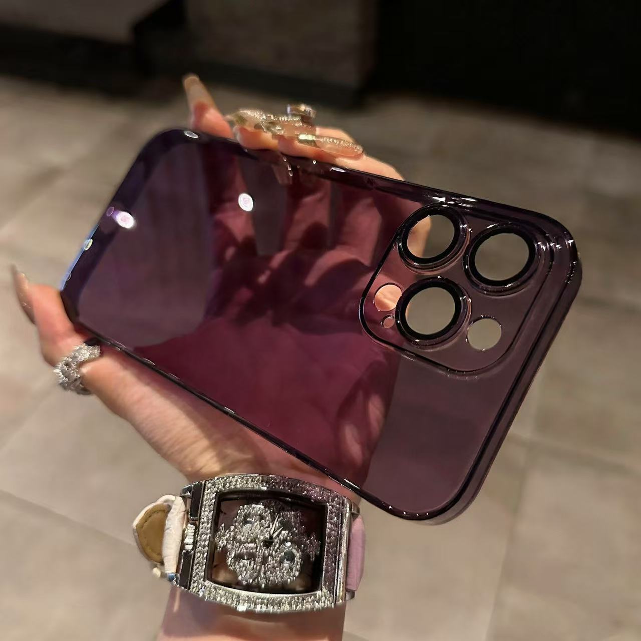 Translucent PC Anti-oxidation Case Cover for iPhone