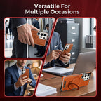 Leather-backed Magnetic Folding Stand Case for Samsung S Series