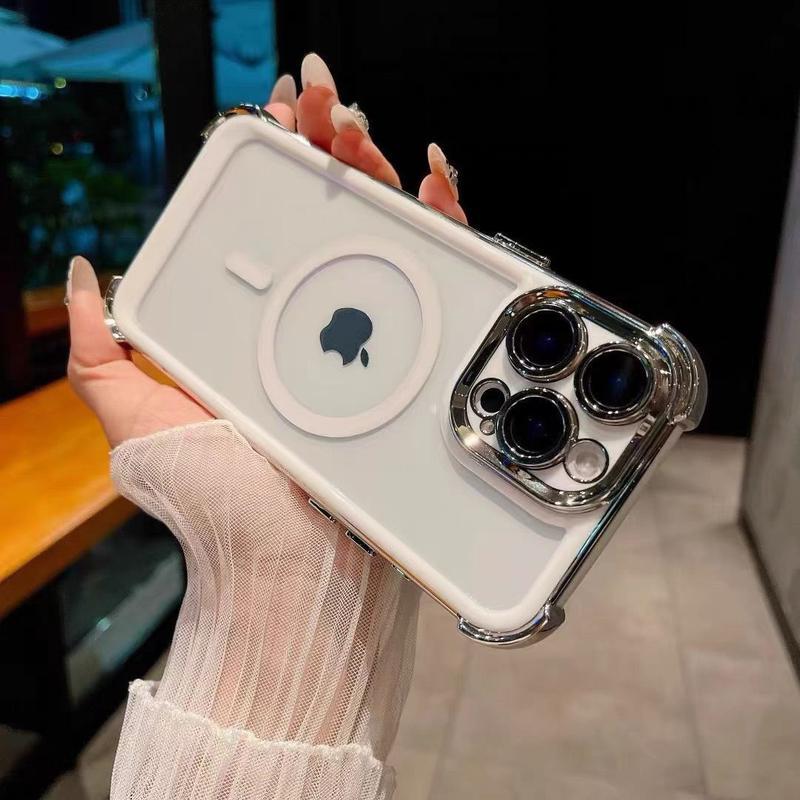 Anti-collision Transparent Magnetic Case Cover for iPhone