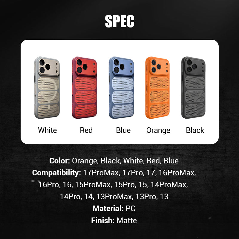 Breathable Honeycomb Vent MagSafe iPhone Case