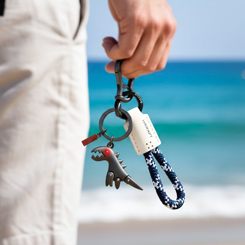 Aluminum Alloy Dinosaur Charm Paired with a Hand-woven Bracelet-🔥Second Item at 40% OFF