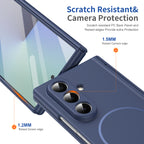 Satin-Finish Magnetic Hinge Screen-Covering Case Cover for Samusng Fold Series